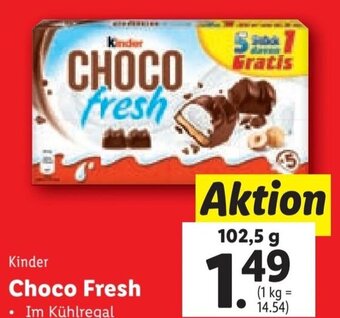 Lidl Kinder Choco Fresh 102,5 Gratis Angebot
