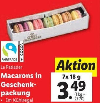 Lidl Le Patissier Macarons in Geschenk-packung Im Kühlregal Angebot
