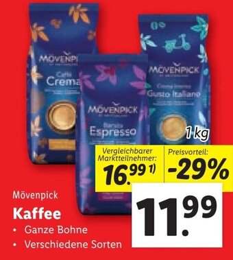 Lidl Mövenpick Kaffee 1 kg Angebot