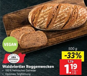 Lidl Waldviertler Roggenwecken 500 g Angebot