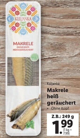 Lidl Kuljanka Makrele heiß geräuchert Angebot