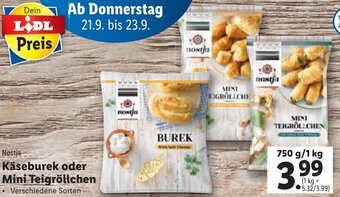 Lidl Nostja Käseburek oder Mini Teigröllchen 750 g Angebot