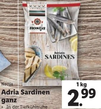 Lidl Nostja Adria Sardinen ganz 1 kg Angebot