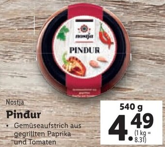 Lidl Nostja Pindur 540 g Angebot