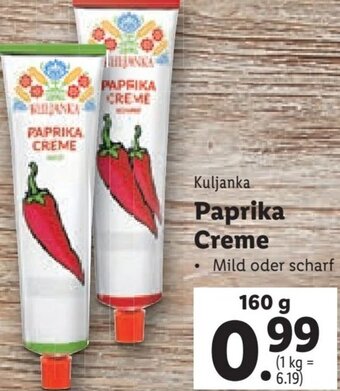 Lidl Kuljanka Paprika Creme 160 g Angebot