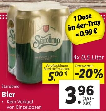 Lidl Starobmo Bier 4x 0,5 Liter Angebot