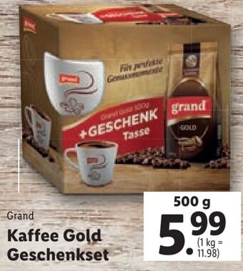 Lidl Grand Kaffee Gold Geschenkset 500 g Angebot