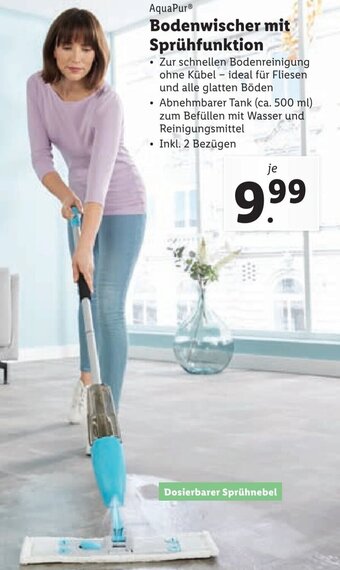 Lidl AquaPur Bodenwischer mit Sprühfunktion Angebot
