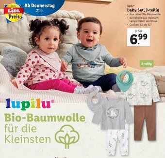 Lidl lupilu Baby Set, 3-teilig Angebot