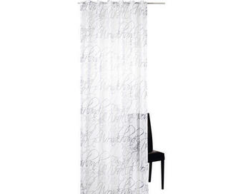 Hornbach Vorhang mit band script schwarz-weiß 140x255 cm Angebot