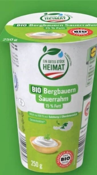 Lidl Bio bergbauern sauerrahm Angebot