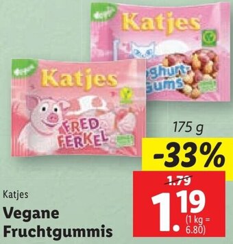 Lidl Katjes Vegane Fruchtgummis 175 g Angebot