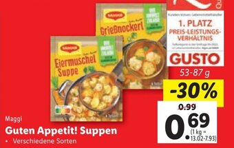 Lidl Maggi Guten Appetit! Suppen 53-87 g Angebot