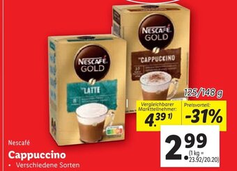 Lidl Nescafé Cappuccino 125/148 g Angebot