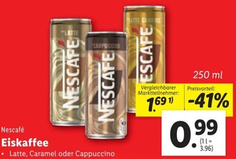 Lidl Nescafé Eiskaffee 250 ml Angebot