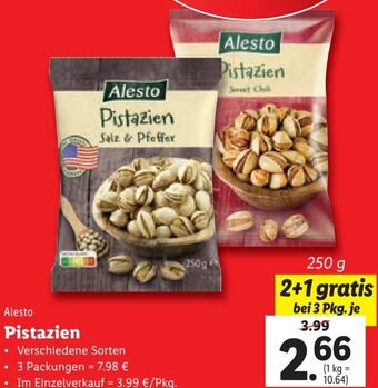 Lidl Alesto Pistazien 250 g Angebot