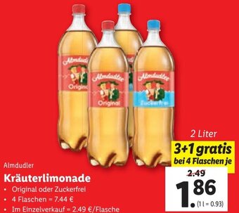 Lidl Almdudler Kräuterlimonade 2 Liter Angebot