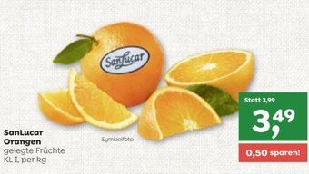 ADEG San Lucar Orangen gelegte Früchte KL I, per kg Angebot