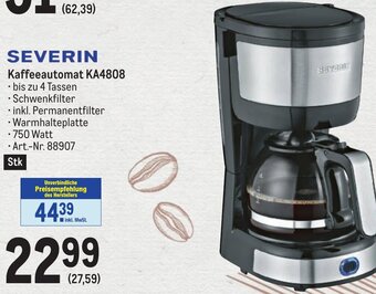 Metro SEVERIN Kaffeeautomat KA4808 Angebot