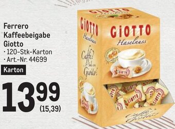 Metro Ferrero Kaffeebeigabe Giotto Angebot