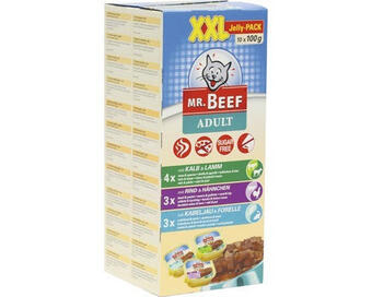 Hornbach Katzenfutter nass mr. beef in gelee 1 pack 10 x 100 g Angebot