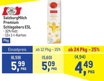Metro SalzburgMilch Premium Schlagobers ESL Angebot