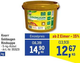 Metro Knorr Goldaugen Rindsuppe Angebot