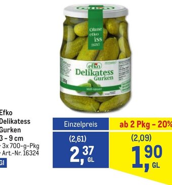 Metro Efko Delikatess Gurken Angebot