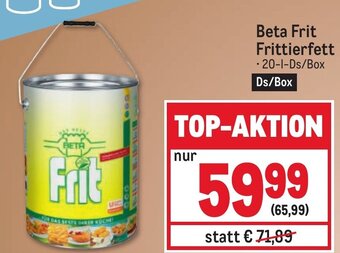 Metro Beta Frit Frittierfett • 20-1-Ds/Box Ds/Box Angebot
