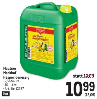 Metro Mautner Markhof Hesperidenessig Angebot