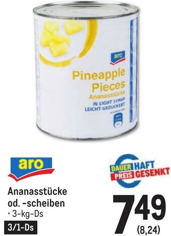 Metro Ananasstücke od. -scheiben Angebot