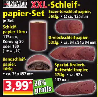 Norma XXL Schleif Papier Set Angebot