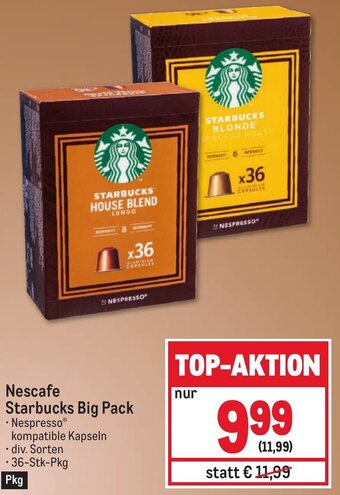 Metro Nescafe Starbucks Big Pack Angebot