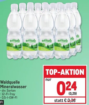 Metro Waldquelle Mineralwasser Angebot