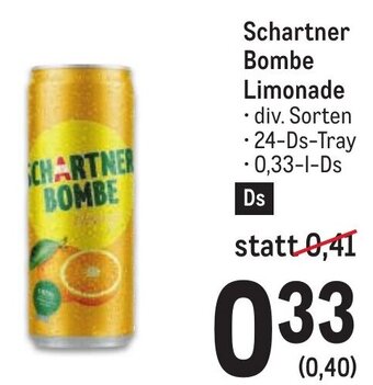 Metro Schartner Bombe Limonade Angebot