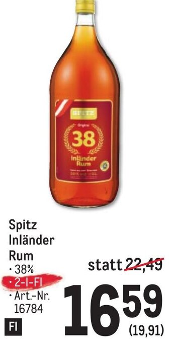 Metro Spitz Inländer Rum Angebot