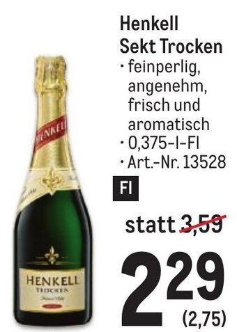 Metro Henkell Sekt Trocken Angebot