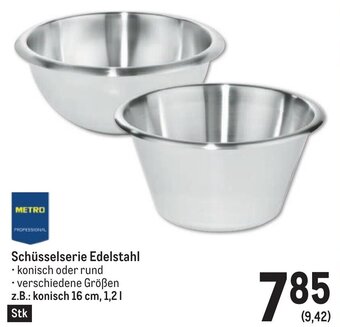 Metro Schüsselserie Edelstahl Angebot