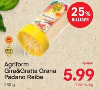 MPreis Agriform Gira&Gratta Grana Padano Reibe 250 g Angebot