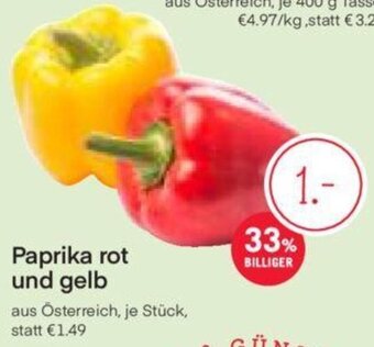 MPreis Paprika rot und gelb Angebot