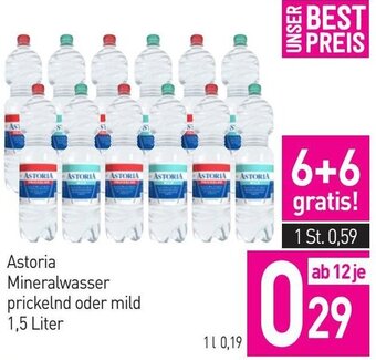 Sutterlüty Astoria Mineralwasser prickelnd oder mild 1,5 Liter Angebot