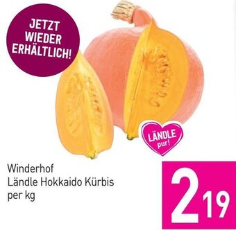 Sutterlüty Winderhof Ländle Hokkaido Kürbis per kg Angebot