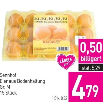 Sutterlüty Sennhof Eier aus Bodenhaltung Gr. M 15 Stück Angebot