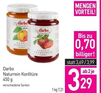 Sutterlüty Darbo Naturrein Konfitüre 450 g Angebot