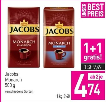 Sutterlüty Jacobs Monarch 500 g Angebot