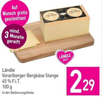 Sutterlüty Ländle Vorarlberger Bergkäse Stange 45% F.I.T. 100 g Angebot