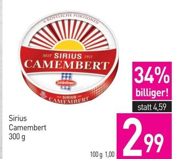 Sutterlüty Sirius Camembert 300 g Angebot