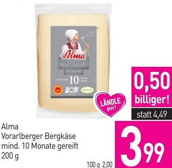 Sutterlüty Alma Vorarlberger Bergkäse mind. 10 Monate gereift 200 g Angebot