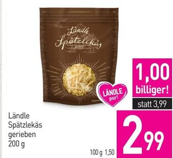 Sutterlüty Ländle Spätzlekäs gerieben 200 g Angebot