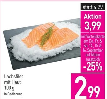 Sutterlüty Lachsfilet mit Haut 100 g Angebot
